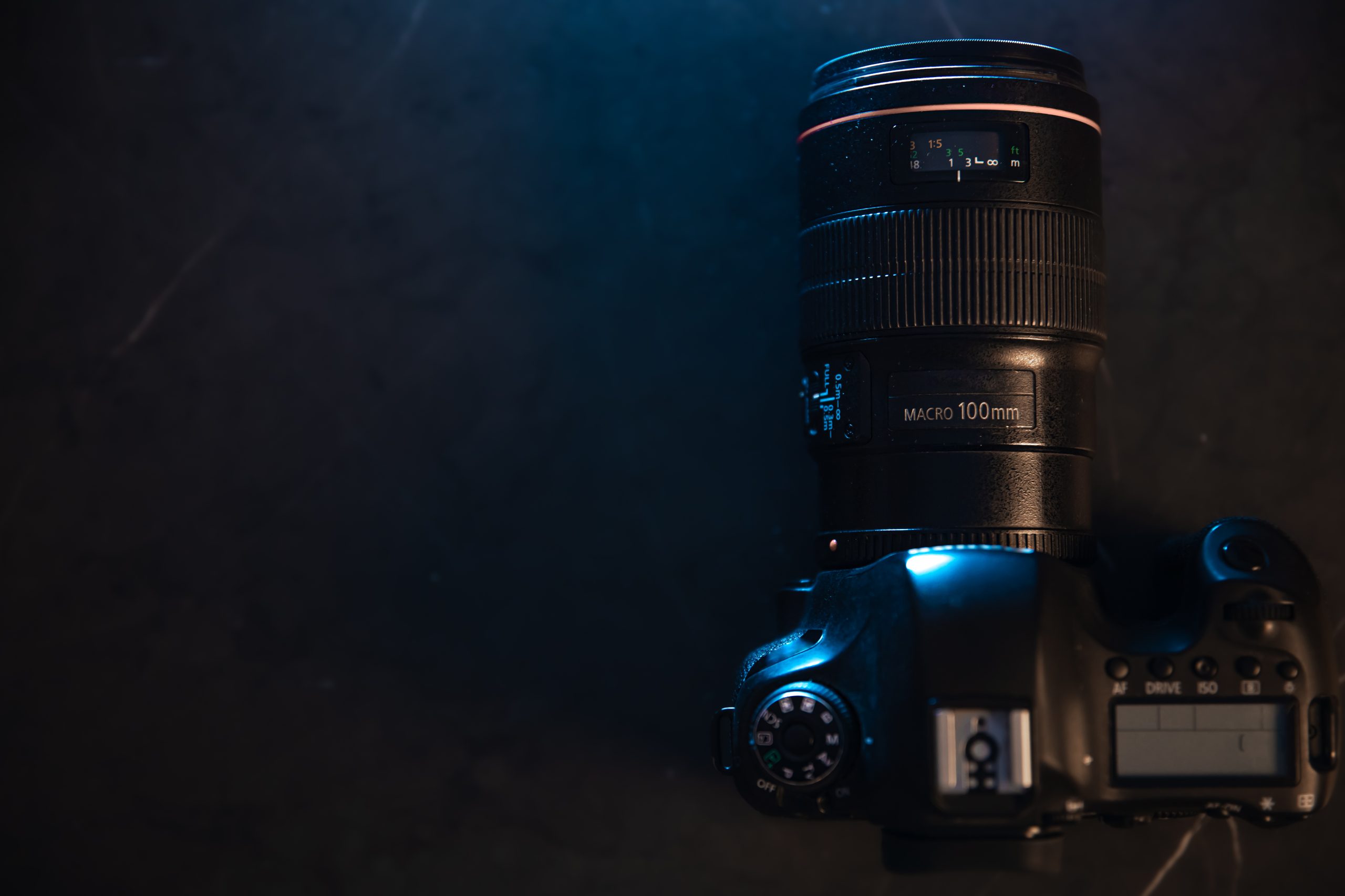 Digital camera with 100mm lens — professional video production