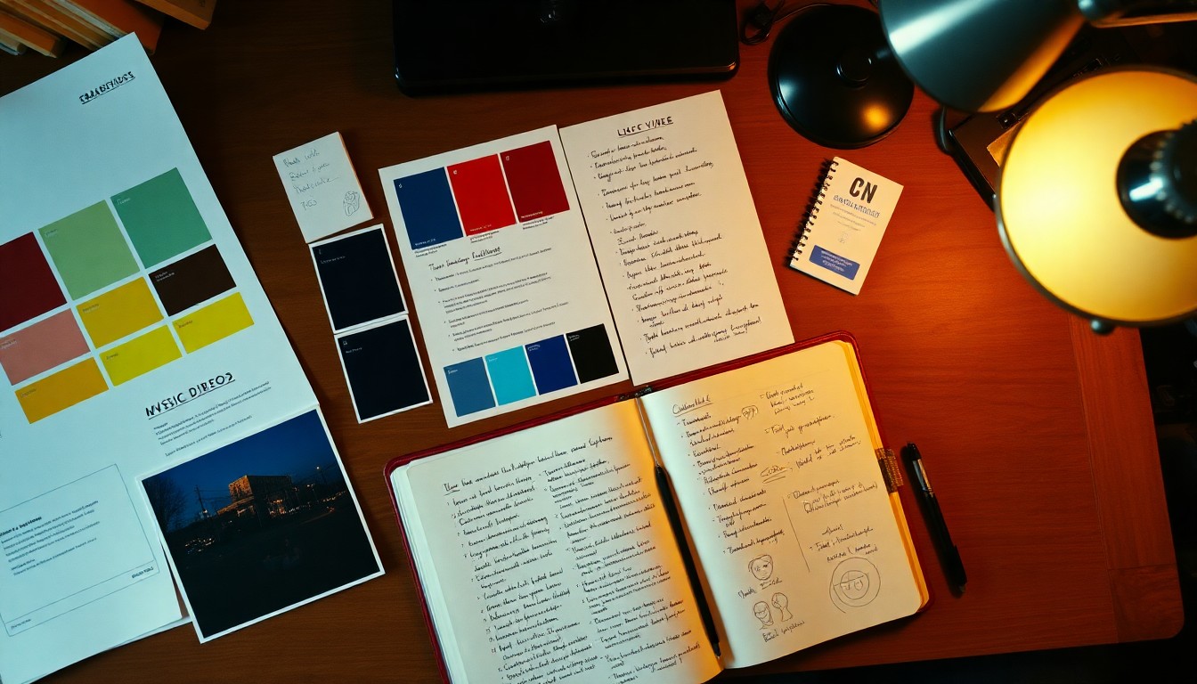 Music video concept and treatment development — mood board and creative direction